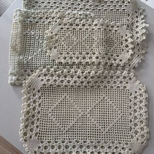 Vintage Lace Crochet Doilies or Table Runners - Set of 6